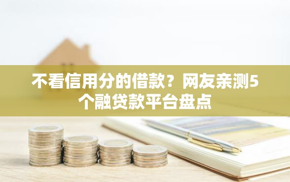 不看信用分的借款？网友亲测5个融贷款平台盘点