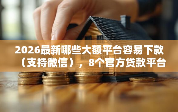 2026最新哪些大额平台容易下款（支持微信），8个官方贷款平台无私分享