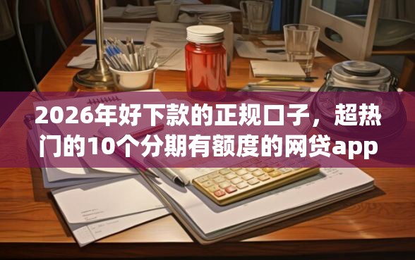 2026年好下款的正规口子，超热门的10个分期有额度的网贷app推荐