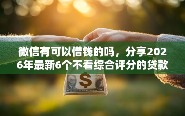 微信有可以借钱的吗，分享2026年最新6个不看综合评分的贷款平台