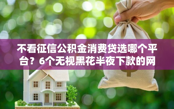 不看征信公积金消费贷选哪个平台？6个无视黑花半夜下款的网贷软件推荐