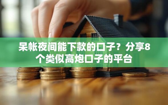 呆帐夜间能下款的口子？分享8个类似高炮口子的平台