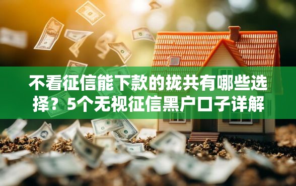 不看征信能下款的拢共有哪些选择？5个无视征信黑户口子详解