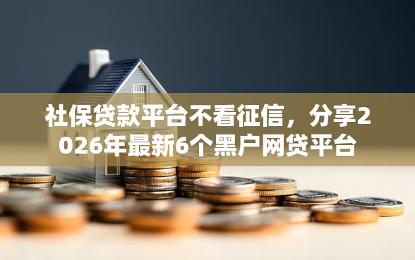 社保贷款平台不看征信,分享2026年最新6个黑户网贷平台 社保贷款平台不看征信,分享2026年最新6个黑户网贷平台