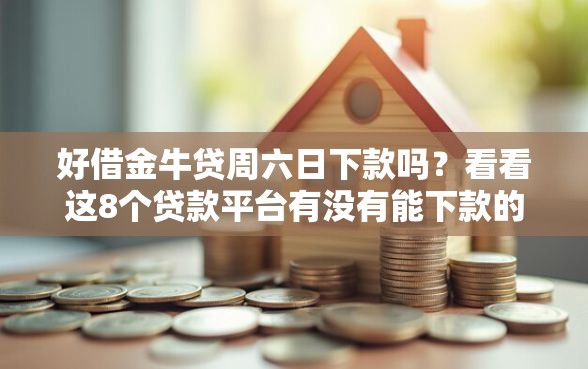 好借金牛贷周六日下款吗？看看这8个贷款平台有没有能下款的
