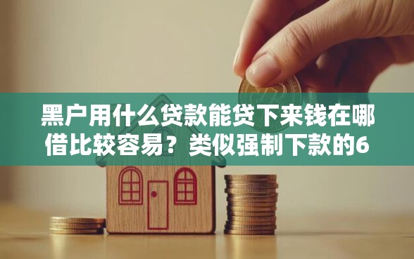 黑户用什么贷款能贷下来钱在哪借比较容易？类似强制下款的6个口子参考