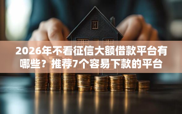 2026年不看征信大额借款平台有哪些？推荐7个容易下款的平台
