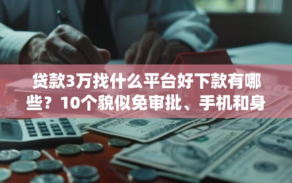 贷款3万找什么平台好下款有哪些？10个貌似免审批、手机和身份证快速借钱app合集
