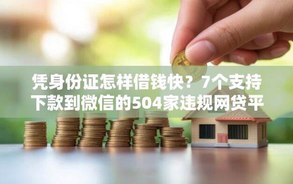 凭身份证怎样借钱快？7个支持下款到微信的504家违规网贷平台名单