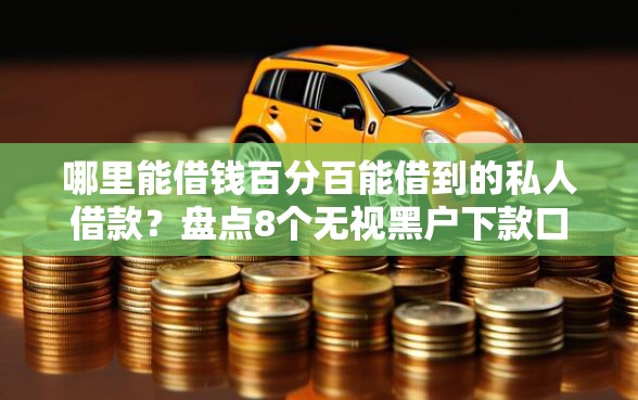 哪里能借钱百分百能借到的私人借款？盘点8个无视黑户下款口子给你参考