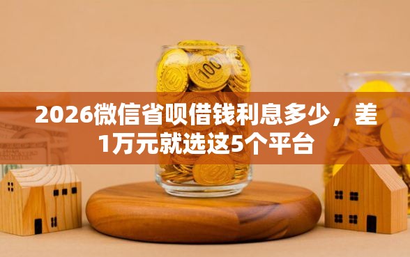 2026微信省呗借钱利息多少,差1万元就选这5个平台 2026微信省呗借钱利息多少,差1万元就选这5个平台