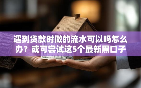 遇到贷款时做的流水可以吗怎么办？或可尝试这5个最新黑口子秒过的
