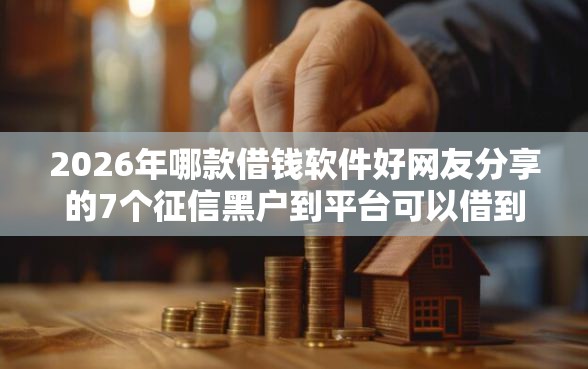 2026年哪款借钱软件好网友分享的7个征信黑户到平台可以借到钱我觉得不错！