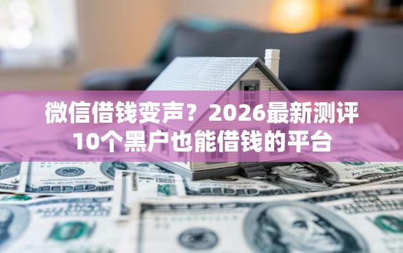 微信借钱变声？2026最新测评10个黑户也能借钱的平台