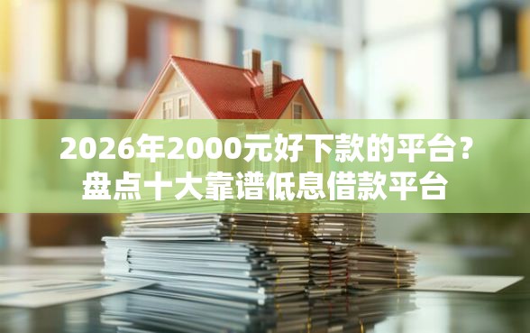 2026年2000元好下款的平台？盘点十大靠谱低息借款平台