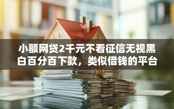小额网贷2千元不看征信无视黑白百分百下款，类似借钱的平台都有哪些的5个平台介绍
