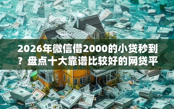 2026年微信借2000的小贷秒到？盘点十大靠谱比较好的网贷平台