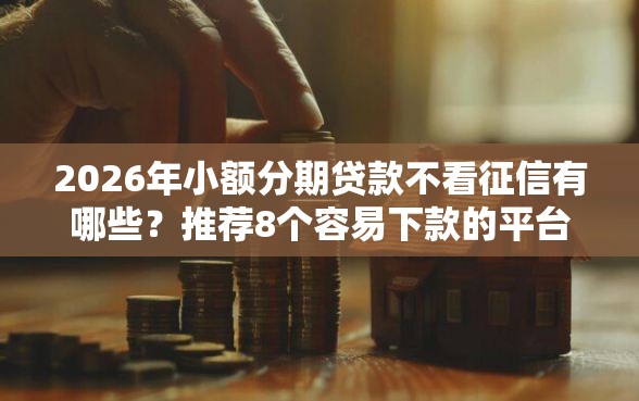 2026年小额分期贷款不看征信有哪些？推荐8个容易下款的平台