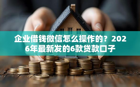 企业借钱微信怎么操作的？2026年最新发的6款贷款口子