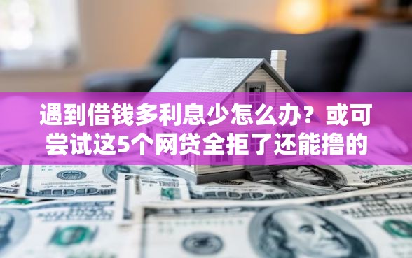 遇到借钱多利息少怎么办？或可尝试这5个网贷全拒了还能撸的口子