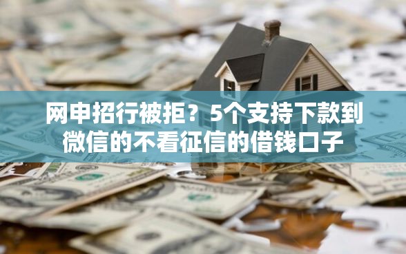 网申招行被拒?5个支持下款到微信的不看征信的借钱口子 网申招行被拒?5个支持下款到微信的不看征信的借钱口子
