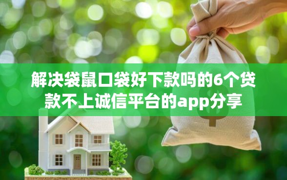 解决袋鼠口袋好下款吗的6个贷款不上诚信平台的app分享 解决袋鼠口袋好下款吗的6个贷款不上诚信平台的app分享