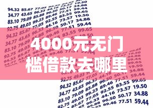 4000元无门槛借款去哪里？贷款软件必过的看这7个平台
