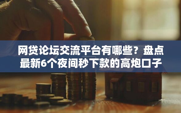 网贷论坛交流平台有哪些？盘点最新6个夜间秒下款的高炮口子
