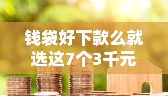 钱袋好下款么就选这7个3千元无视征信黑白户秒下款的贷款
