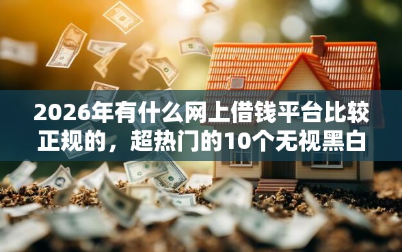 2026年有什么网上借钱平台比较正规的，超热门的10个无视黑白花户的下款口子推荐