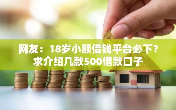 网友：18岁小额借钱平台必下？求介绍几款500借款口子