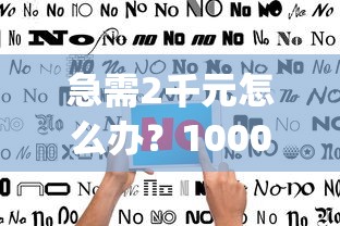 急需2千元怎么办？1000元秒下的贷款app试试这5个无门槛平台