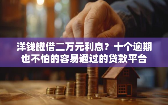 洋钱罐借二万元利息？十个逾期也不怕的容易通过的贷款平台