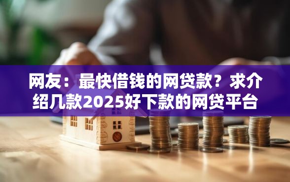 网友：最快借钱的网贷款？求介绍几款2025好下款的网贷平台