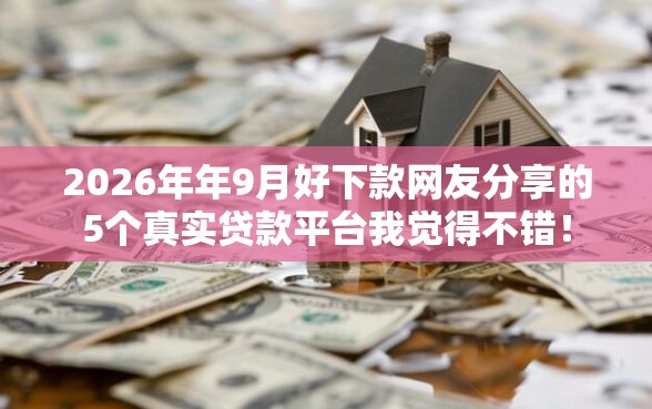 2026年年9月好下款网友分享的5个真实贷款平台我觉得不错！