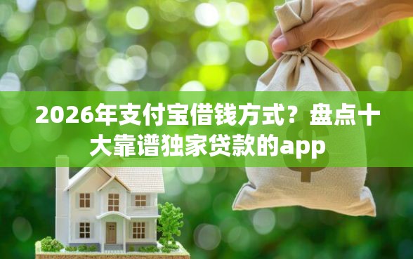 2026年支付宝借钱方式？盘点十大靠谱独家贷款的app