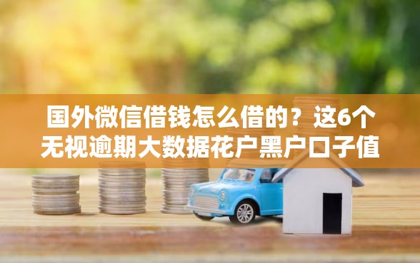 国外微信借钱怎么借的？这6个无视逾期大数据花户黑户口子值得一试