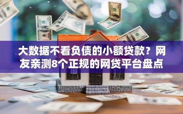 大数据不看负债的小额贷款？网友亲测8个正规的网贷平台盘点