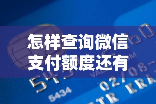 怎样查询微信支付额度还有多少有哪些?5个贷款快的平台推荐给你 怎样查询微信支付额度还有多少有哪些?5个贷款快的平台推荐给你