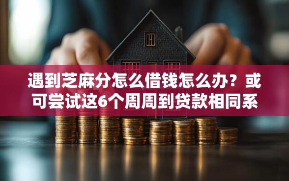 遇到芝麻分怎么借钱怎么办？或可尝试这6个周周到贷款相同系列的平台