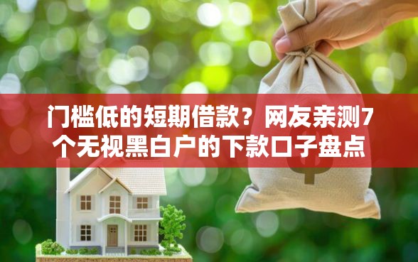 门槛低的短期借款?网友亲测7个无视黑白户的下款口子盘点 门槛低的短期借款?网友亲测7个无视黑白户的下款口子盘点