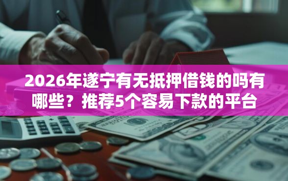 2026年遂宁有无抵押借钱的吗有哪些？推荐5个容易下款的平台