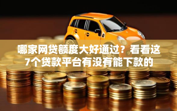 哪家网贷额度大好通过？看看这7个贷款平台有没有能下款的