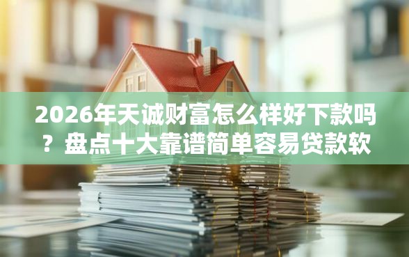 2026年天诚财富怎么样好下款吗？盘点十大靠谱简单容易贷款软件