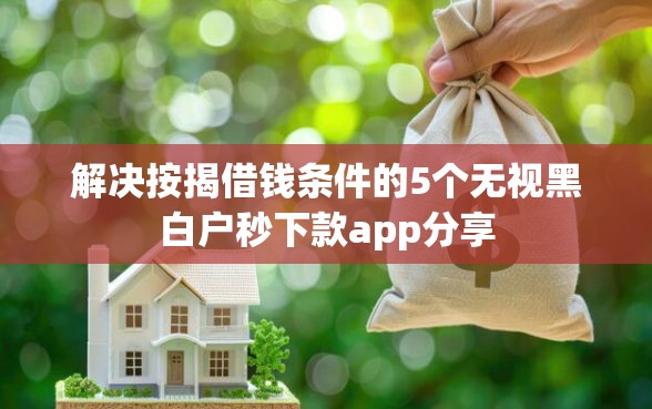 解决按揭借钱条件的5个无视黑白户秒下款app分享