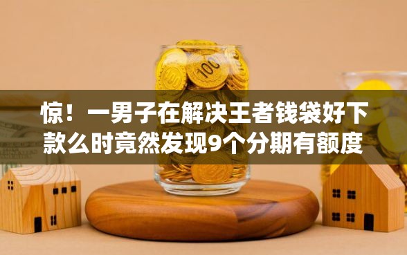 惊！一男子在解决王者钱袋好下款么时竟然发现9个分期有额度的网贷app，事后分享了出来
