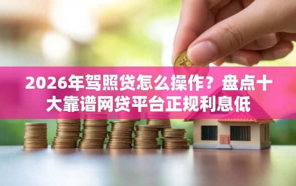 2026年驾照贷怎么操作？盘点十大靠谱网贷平台正规利息低