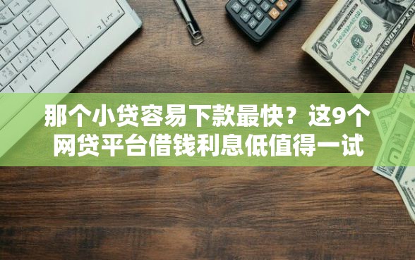 那个小贷容易下款最快？这9个网贷平台借钱利息低值得一试