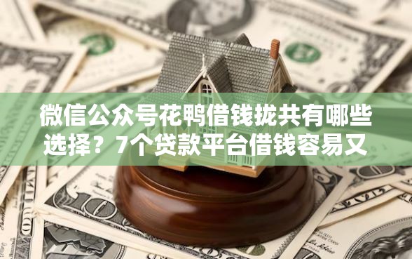 微信公众号花鸭借钱拢共有哪些选择？7个贷款平台借钱容易又正规详解