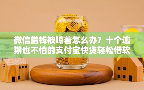 微信借钱被晾着怎么办？十个逾期也不怕的支付宝快贷轻松借软件